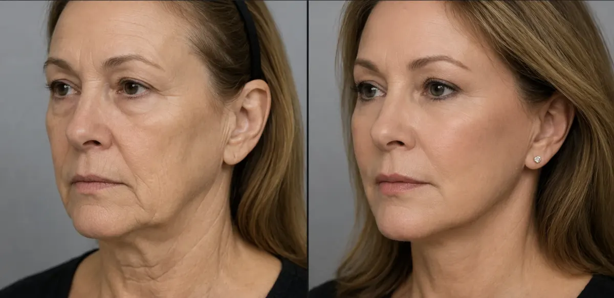 Before and after result